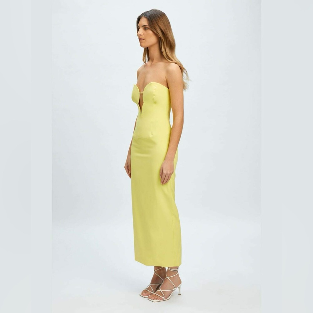 Bardot Strapless Yellow Dress - Picture 3 of 9